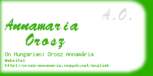 annamaria orosz business card