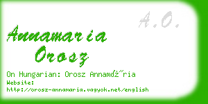 annamaria orosz business card